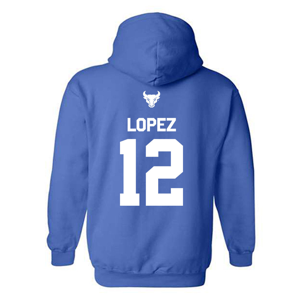 Buffalo - NCAA Women's Basketball : Paula Lopez - Classic Shersey Hooded Sweatshirt-1