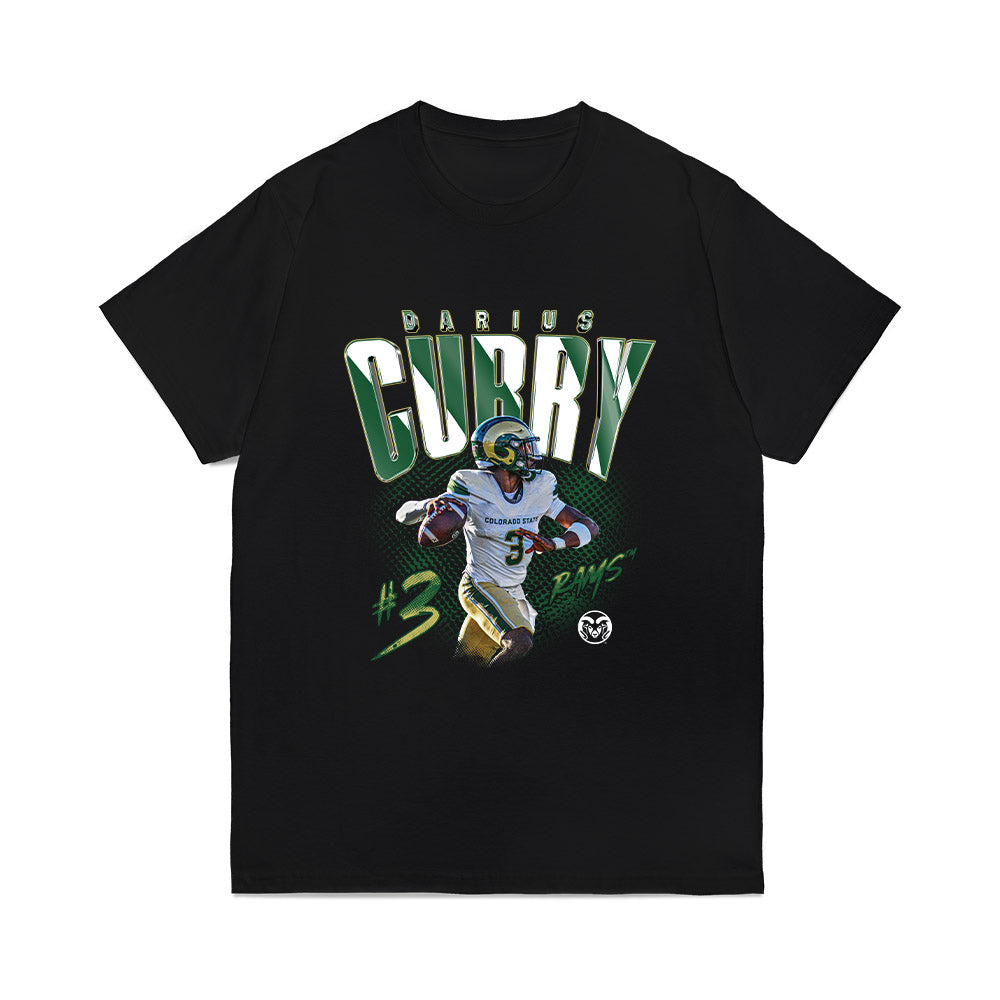 Colorado State - NCAA Football : Darius Curry - Collage Comfort Colors T-Shirt-0