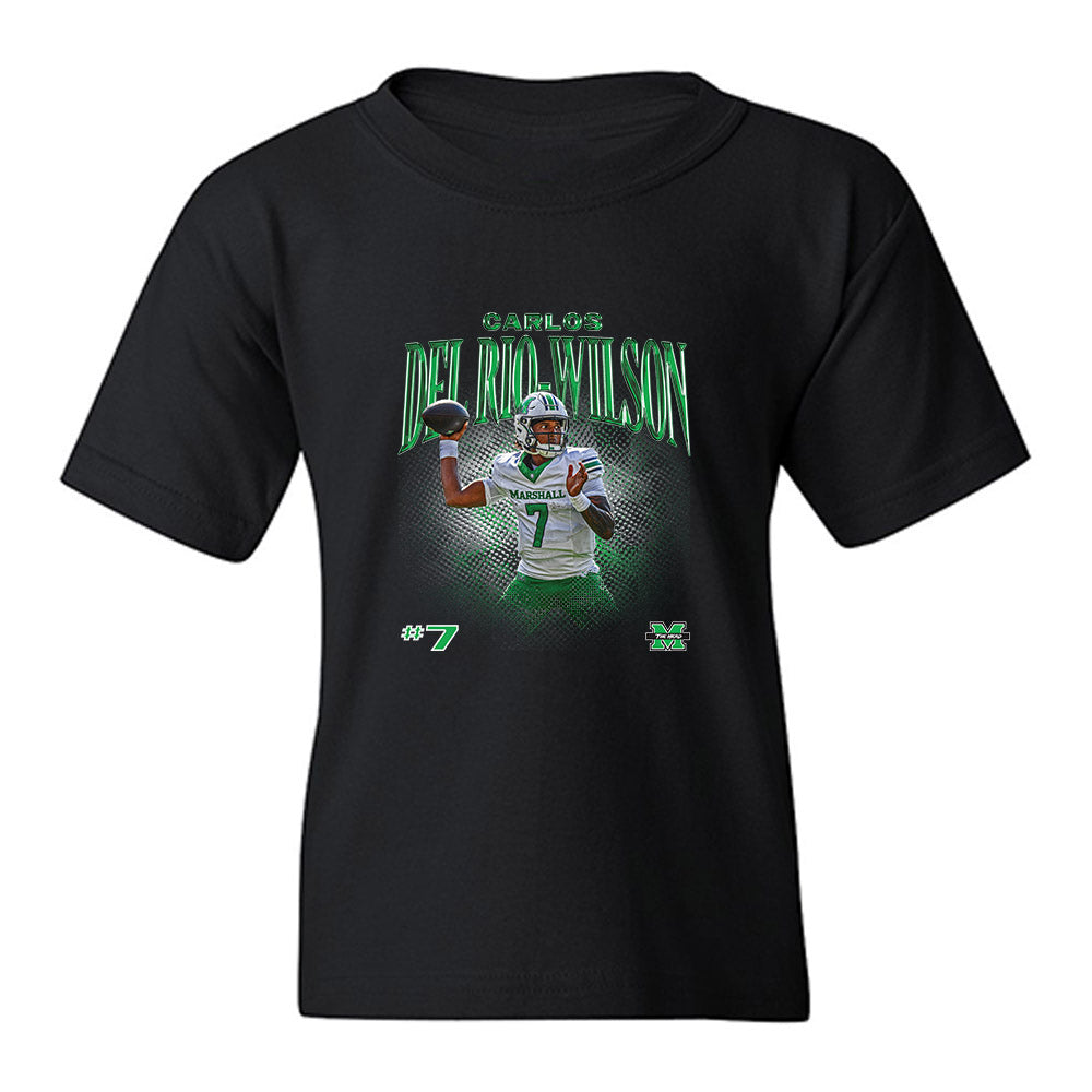 Marshall - NCAA Football : Carlos Del Rio-Wilson - Collage Youth T-Shirt-0