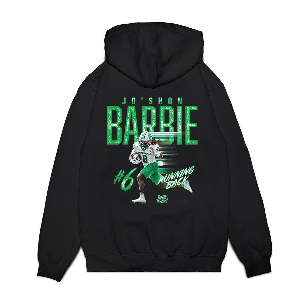 Marshall - NCAA Football : Jo'shon Barbie - Collage Premium Hooded Sweatshirt-1