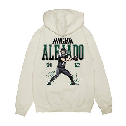 Hawaii - NCAA Football : Micah Alejado - Collage Premium Hooded Sweatshirt-1