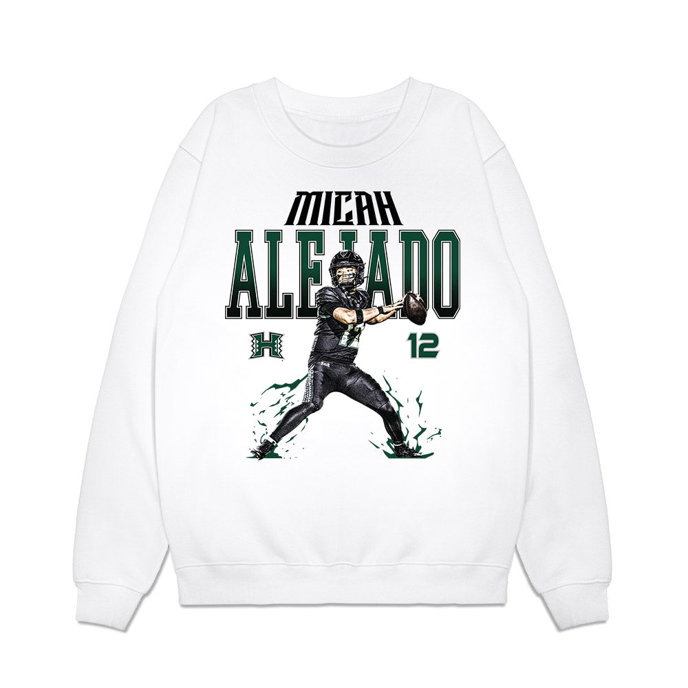 Hawaii - NCAA Football : Micah Alejado - Collage Premium Crewneck Sweatshirt-0