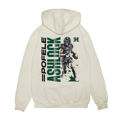Hawaii - NCAA Football : Pofele Ashlock - Collage Premium Hooded Sweatshirt-1