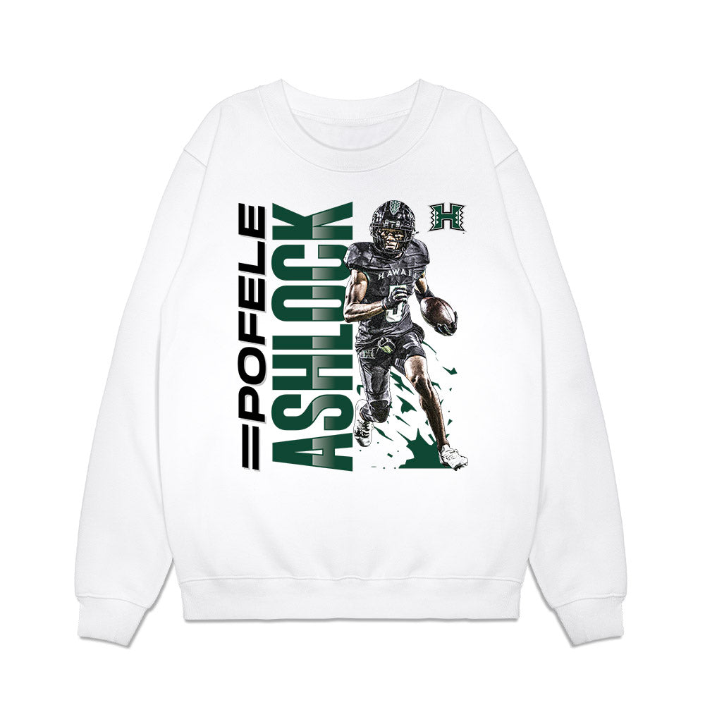 Hawaii - NCAA Football : Pofele Ashlock - Collage Premium Crewneck Sweatshirt-0