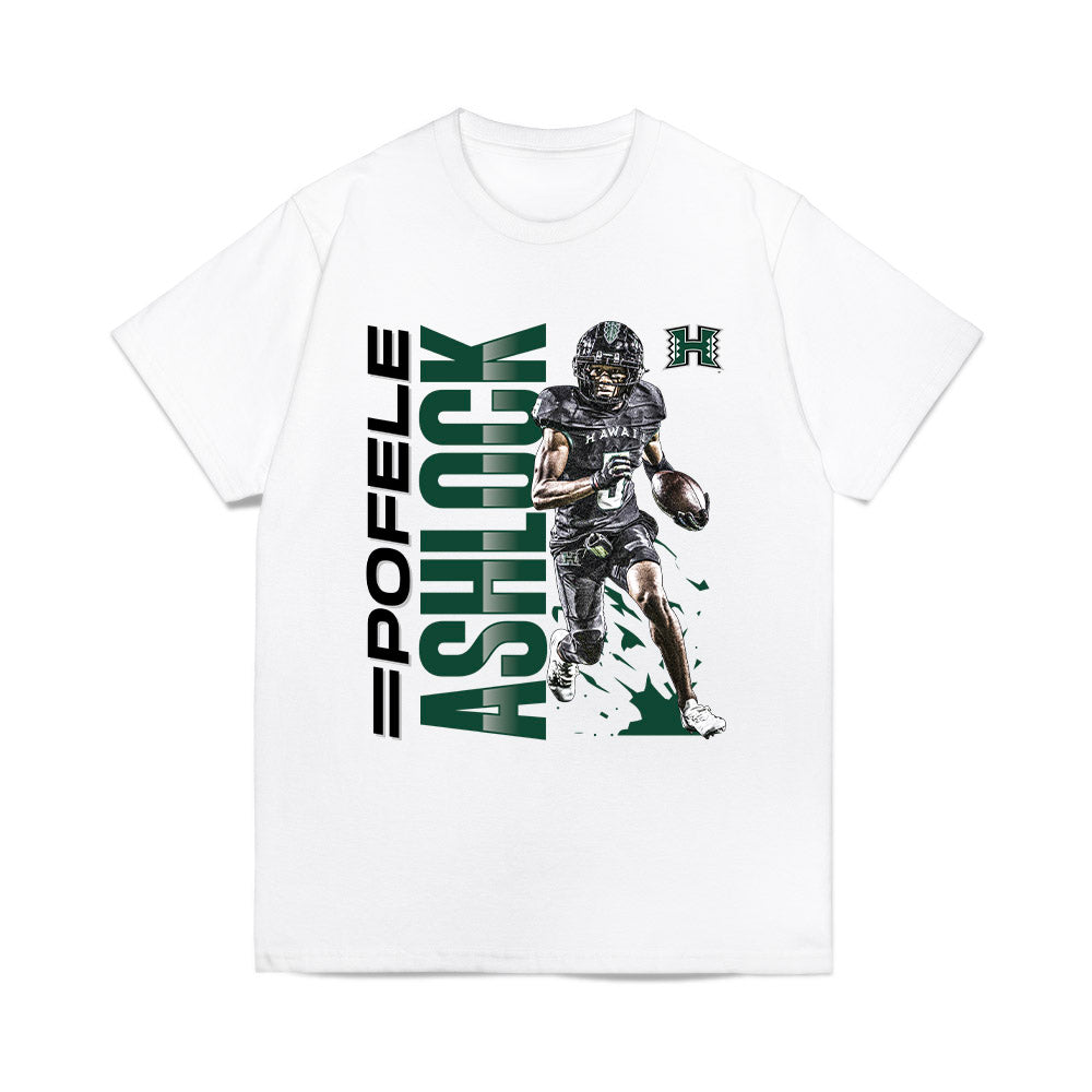 Hawaii - NCAA Football : Pofele Ashlock - Collage Comfort Colors T-Shirt-0