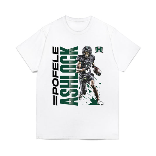 Hawaii - NCAA Football : Pofele Ashlock - Collage Comfort Colors T-Shirt-0