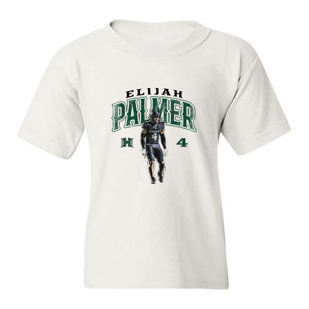 Hawaii - NCAA Football : Elijah Palmer - Collage Youth T-Shirt-0