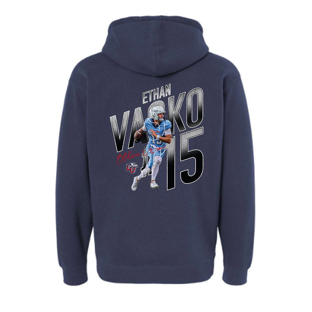 Liberty - NCAA Football : Ethan Vasko - Collage Hooded Pullover Sweatshirt-1
