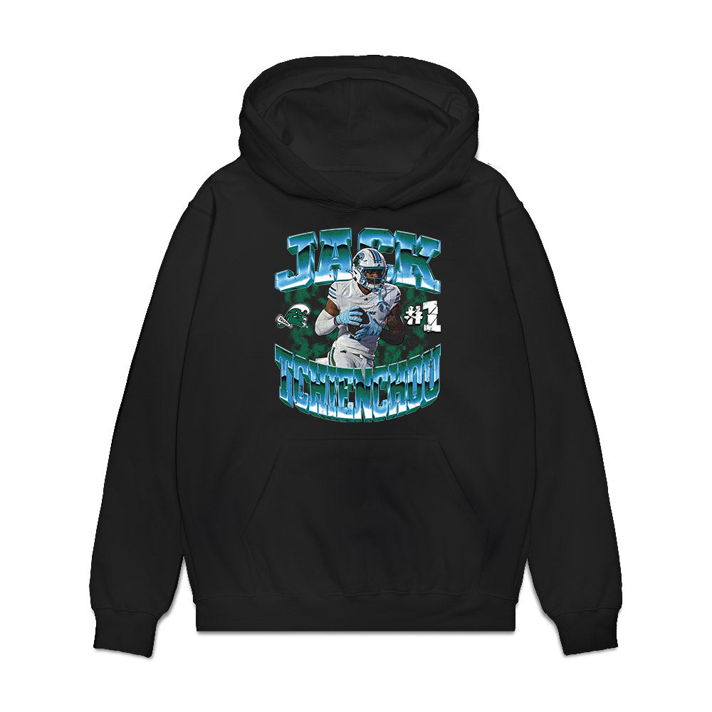 Tulane - NCAA Football : Jack Tchienchou - Collage Premium Hooded Sweatshirt-0