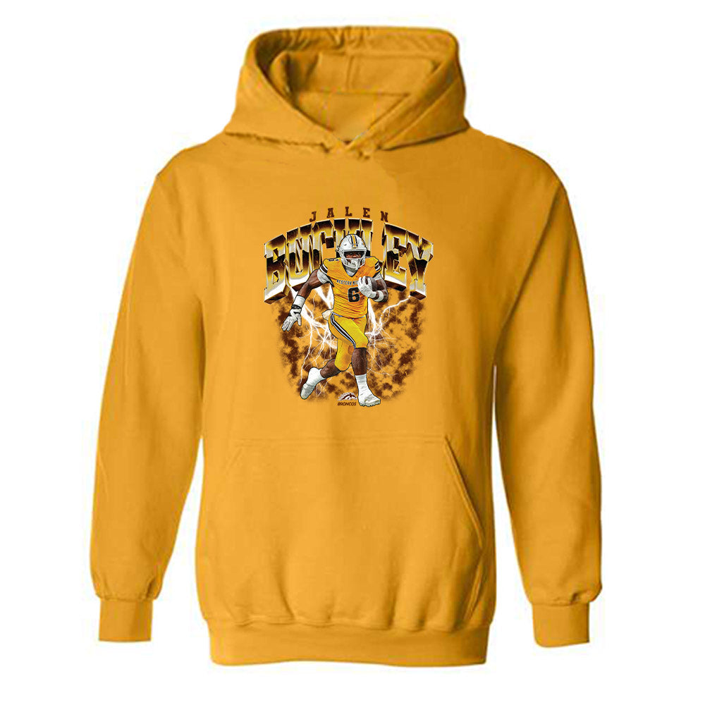 Western Michigan - NCAA Football : Jalen Buckley - Collage Hooded Sweatshirt-0