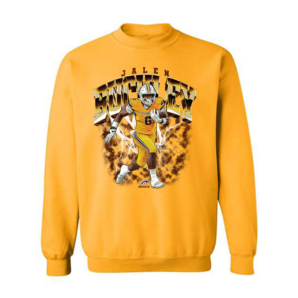 Western Michigan - NCAA Football : Jalen Buckley - Collage Crewneck Sweatshirt-0