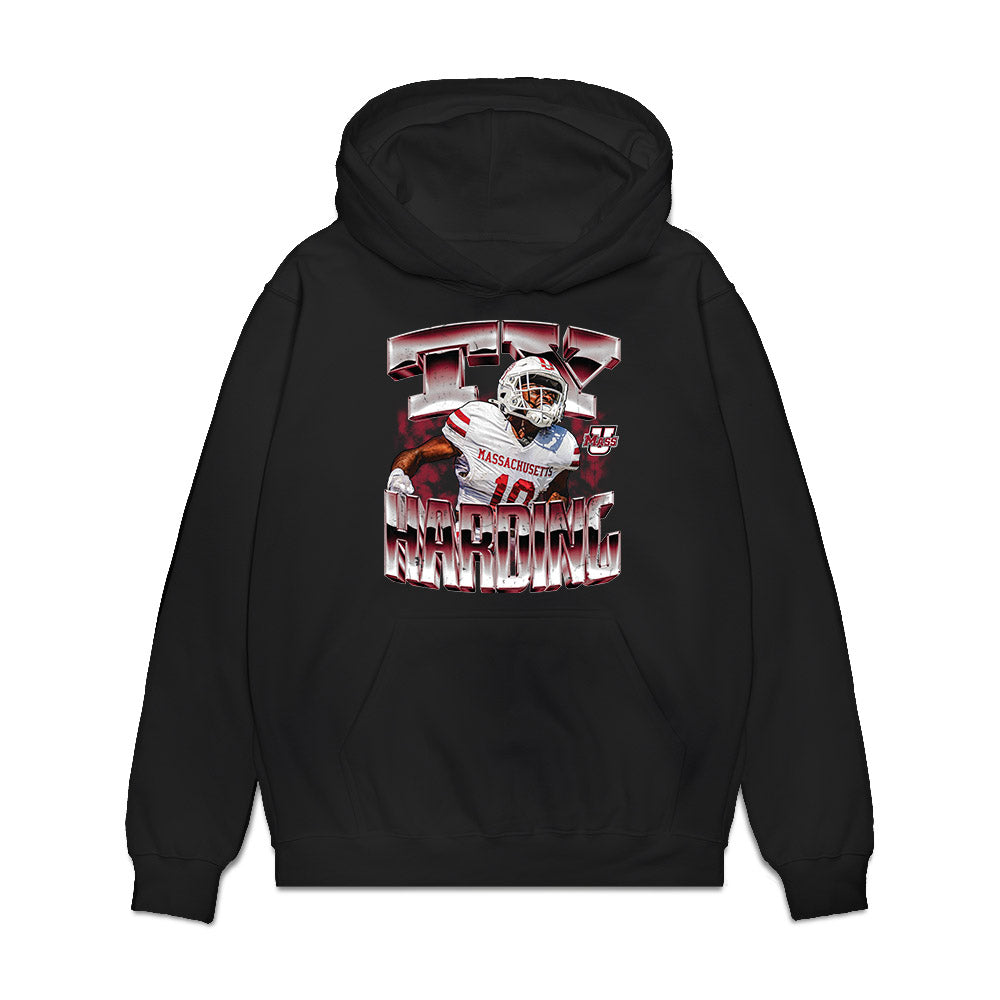 Umass - NCAA Football : T.Y. Harding - Collage Premium Hooded Sweatshirt-0