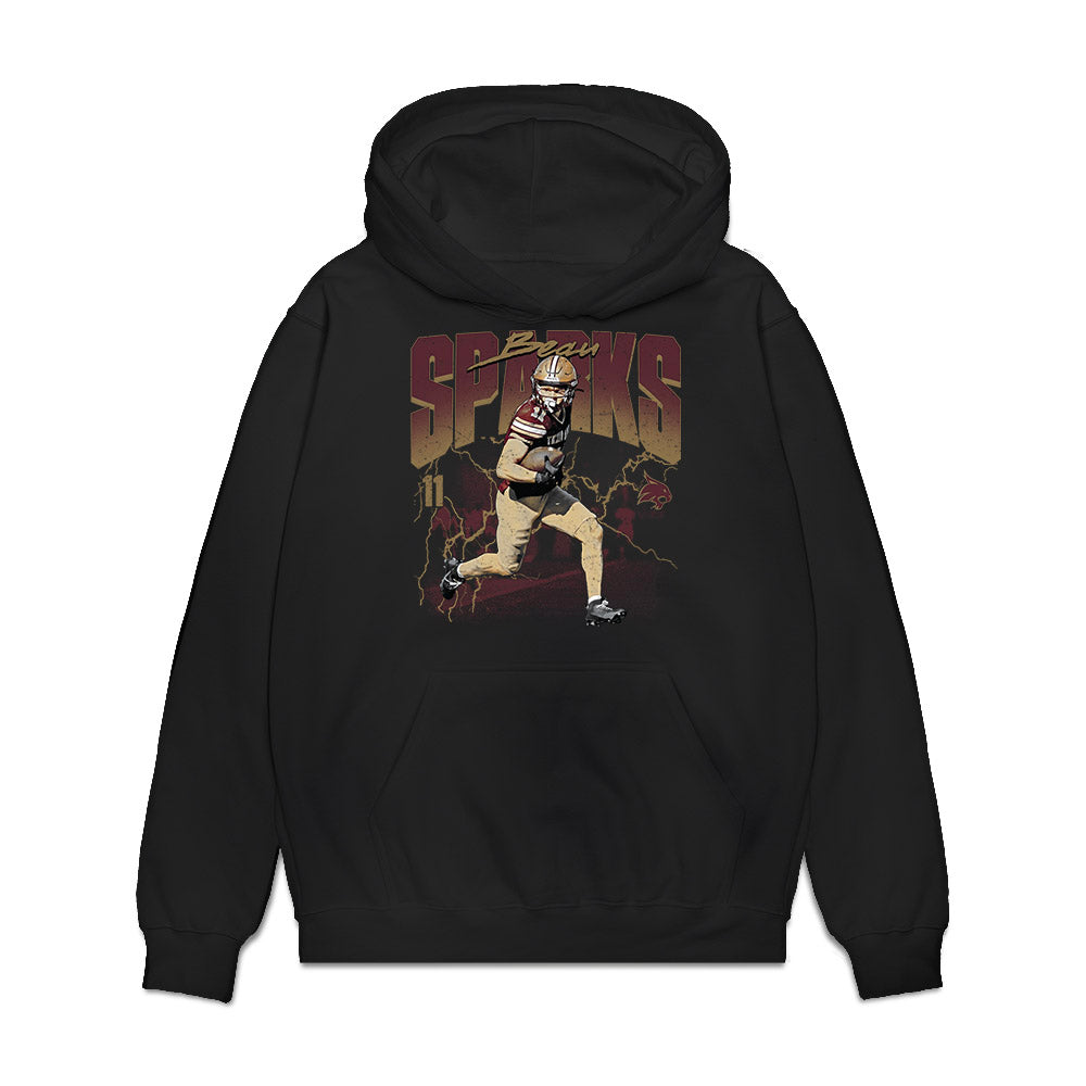Texas State - NCAA Football : Beau Sparks - Collage Premium Hooded Sweatshirt-0