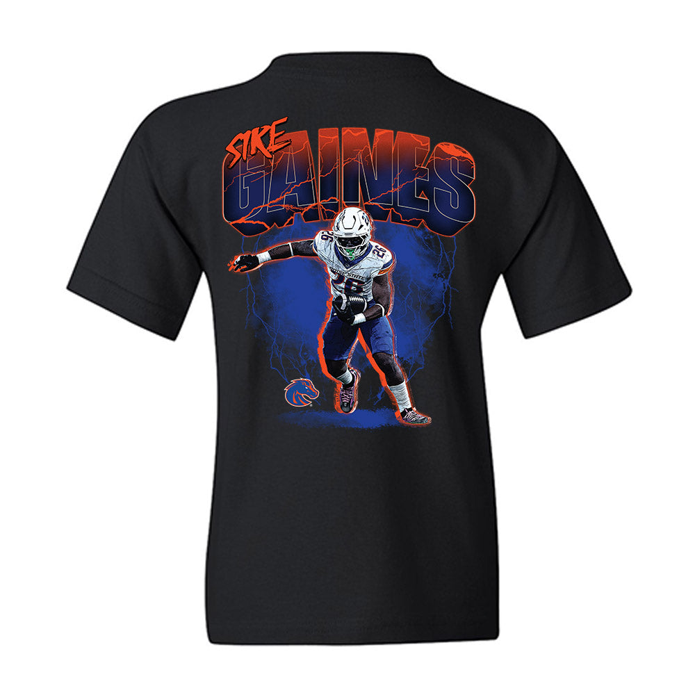 Boise State - NCAA Football : Sire Gaines - Collage Youth T-Shirt-1