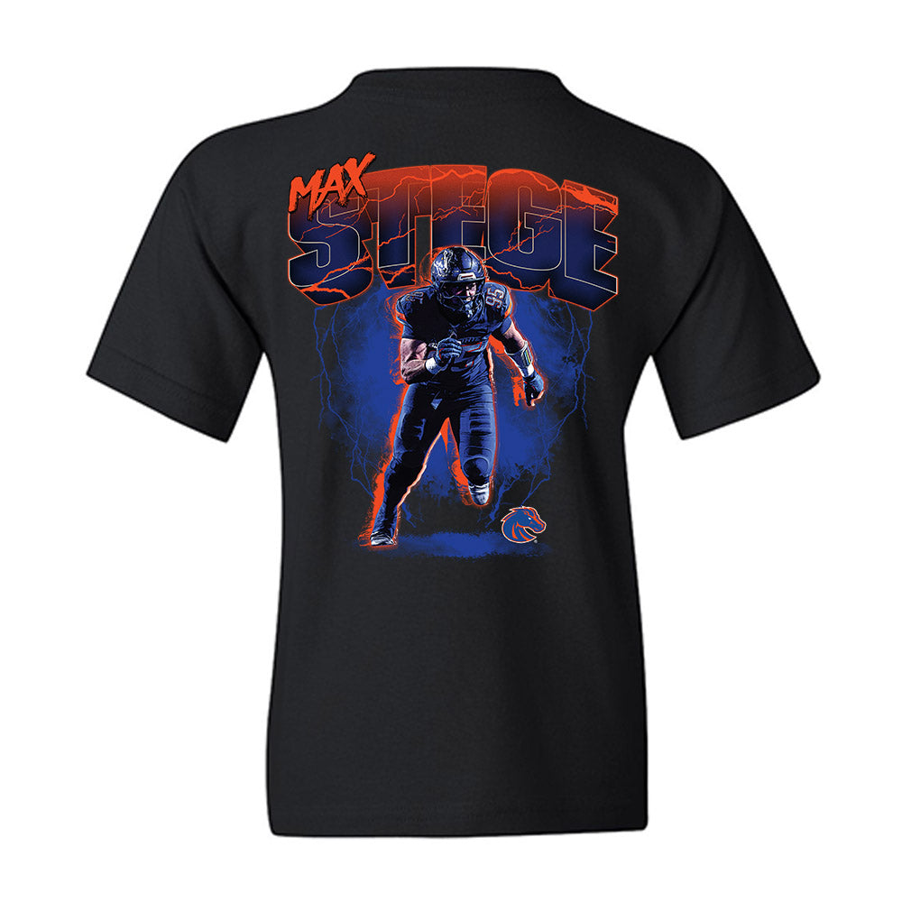 Boise State - NCAA Football : Max Stege - Collage Youth T-Shirt-1