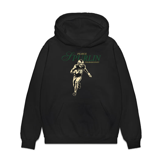 Colorado State - NCAA Football : Pearce Spurlin III - Collage Premium Hooded Sweatshirt-0