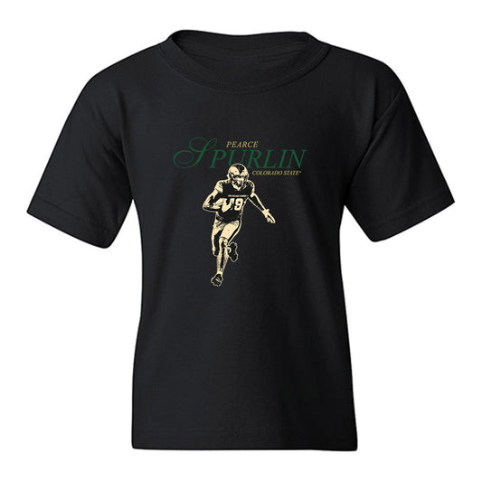 Colorado State - NCAA Football : Pearce Spurlin III - Collage Youth T-Shirt-0