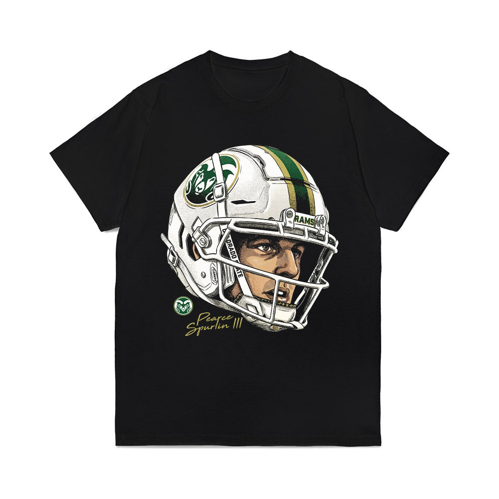 Colorado State - NCAA Football : Pearce Spurlin III - Game Face Comfort Colors T-Shirt-0
