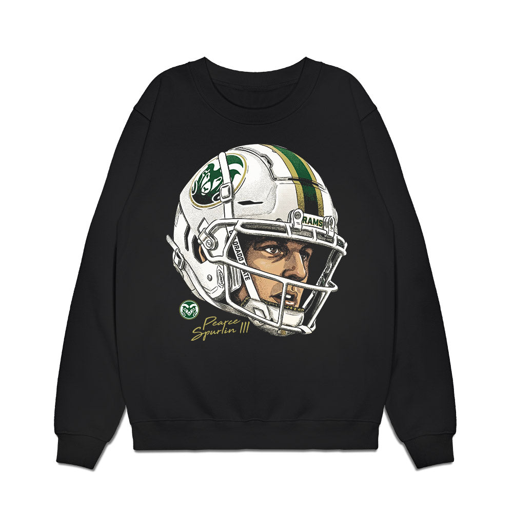 Colorado State - NCAA Football : Pearce Spurlin III - Game Face Premium Crewneck Sweatshirt-0