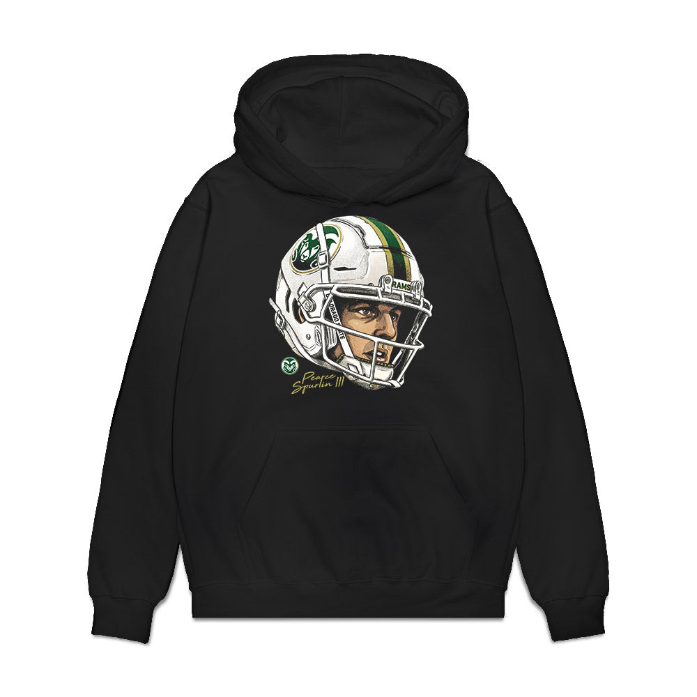 Colorado State - NCAA Football : Pearce Spurlin III - Game Face Premium Hooded Sweatshirt-0