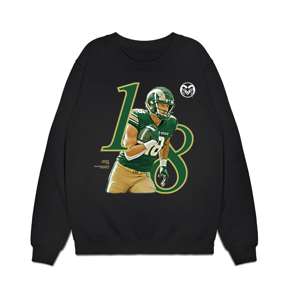 Colorado State - NCAA Football : Pearce Spurlin III - Breakthrough Series Premium Crewneck Sweatshirt-0