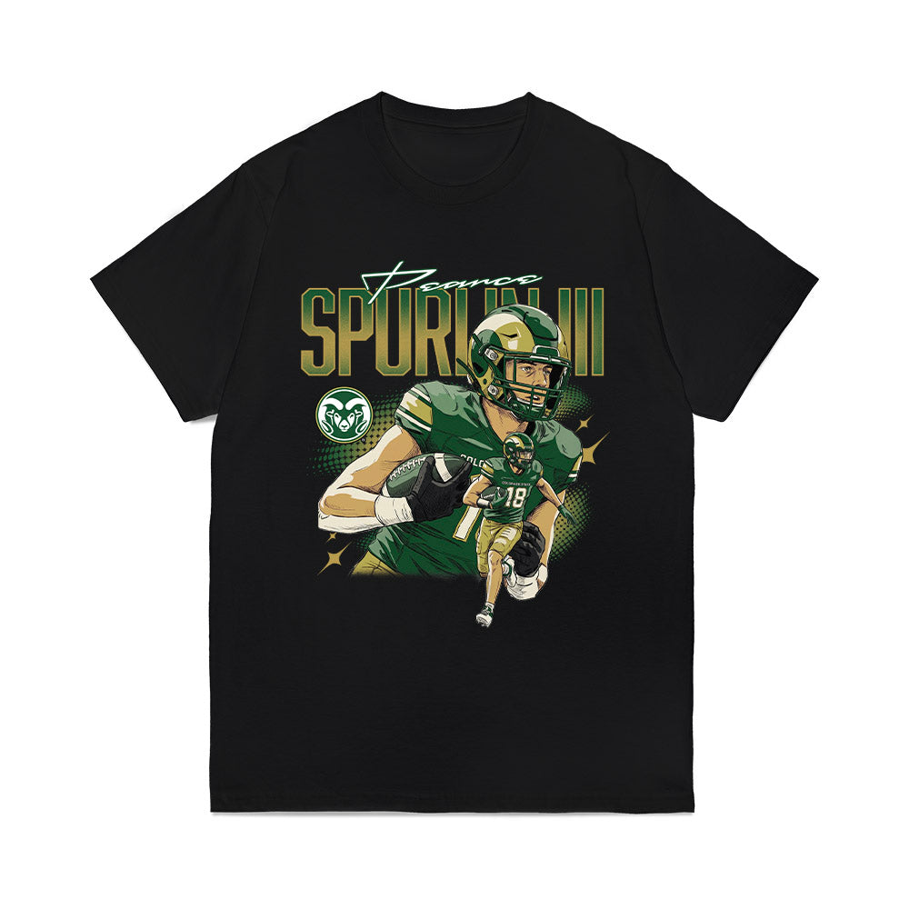Colorado State - NCAA Football : Pearce Spurlin III - Collage Comfort Colors T-Shirt-0