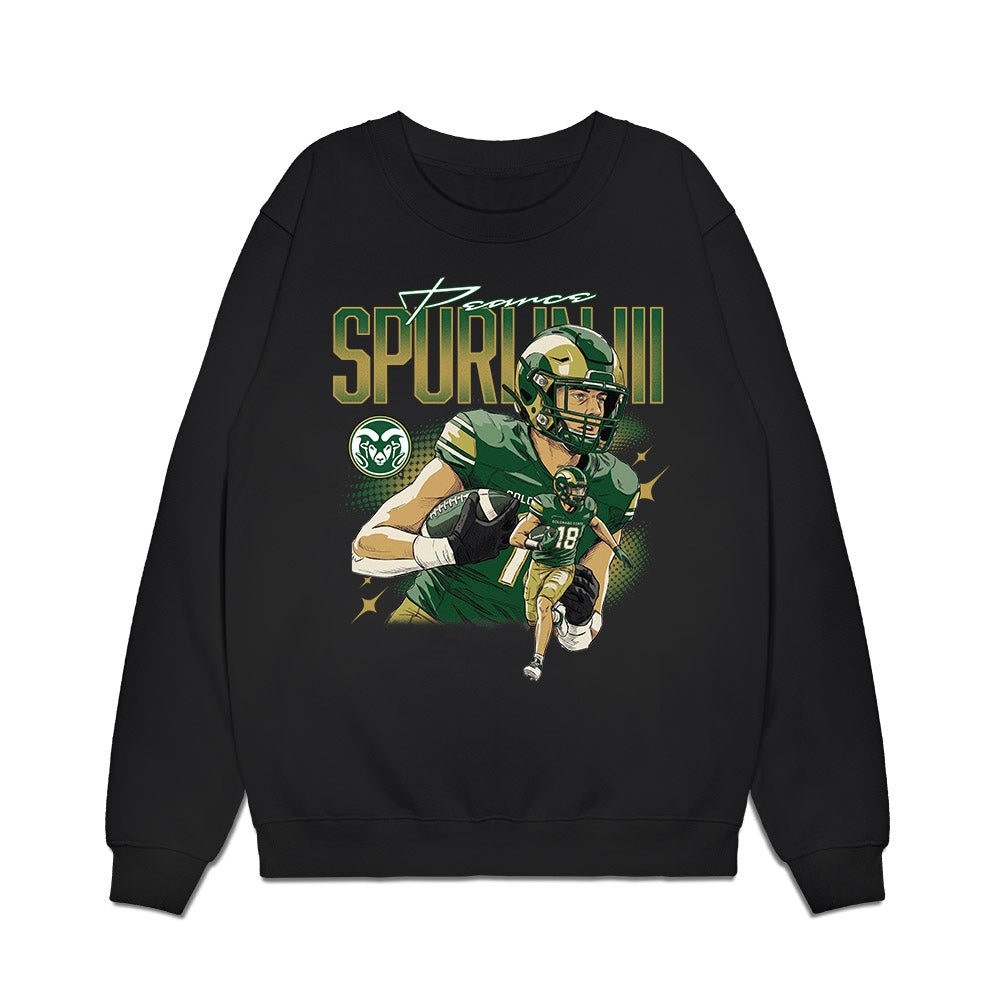 Colorado State - NCAA Football : Pearce Spurlin III - Collage Premium Crewneck Sweatshirt-0