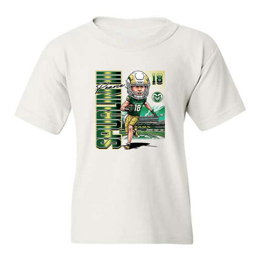 Colorado State - NCAA Football : Pearce Spurlin III - Bobblehead Youth T-Shirt-0