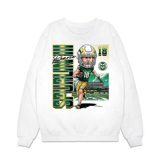 Colorado State - NCAA Football : Pearce Spurlin III - Bobblehead Premium Crewneck Sweatshirt-0