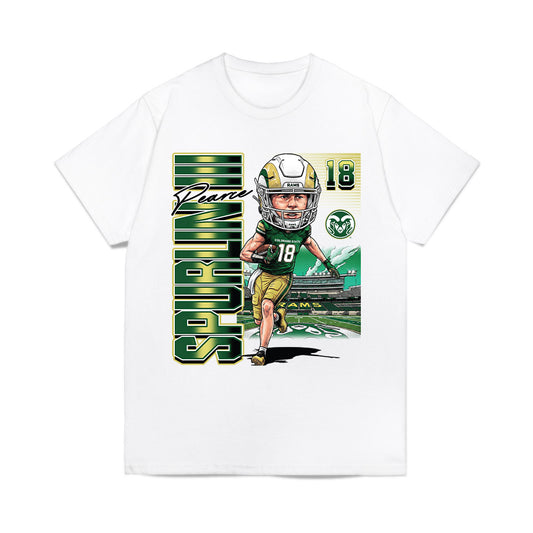 Colorado State - NCAA Football : Pearce Spurlin III - Bobblehead Comfort Colors T-Shirt-0