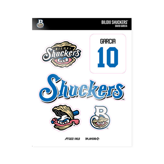 Biloxi Shuckers - MILB Baseball : David Garcia - Sticker Sheet-0