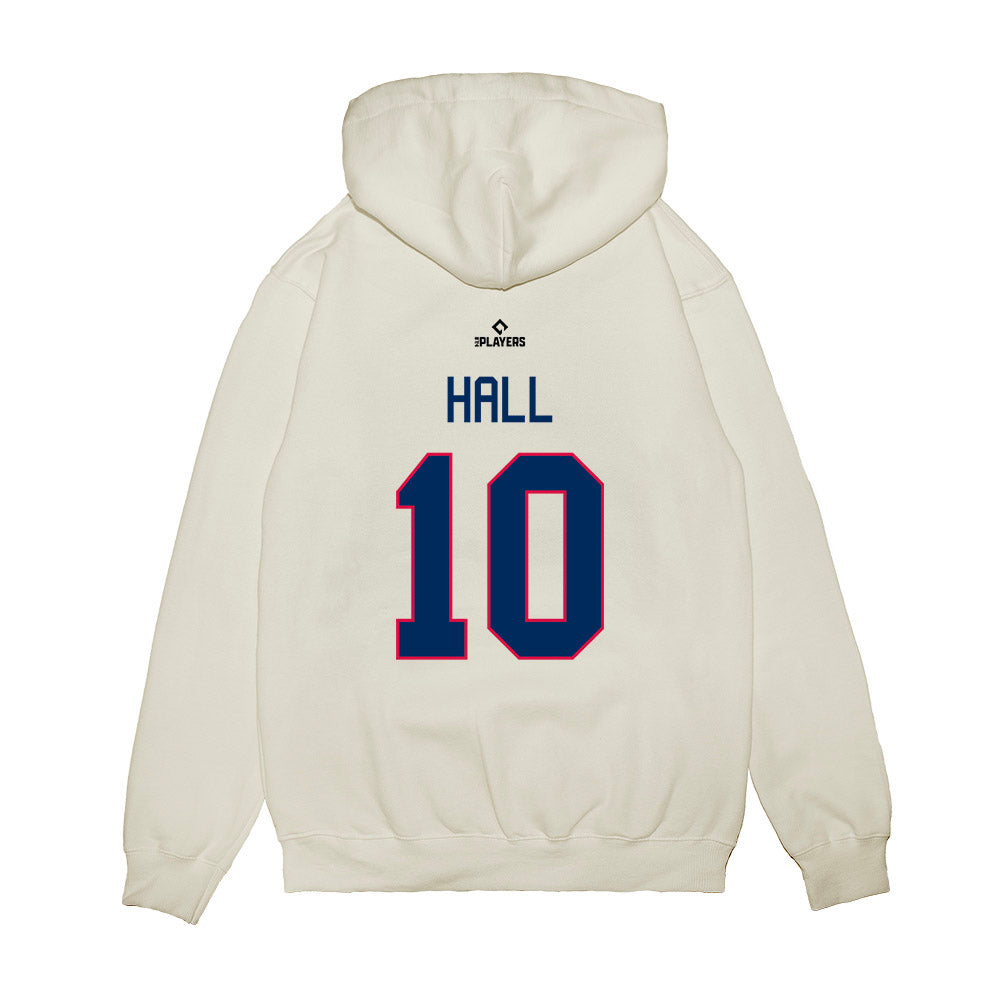 Binghamton Rumble Ponies - MILB Baseball : Noah Hall - Premium Hooded Sweatshirt-1