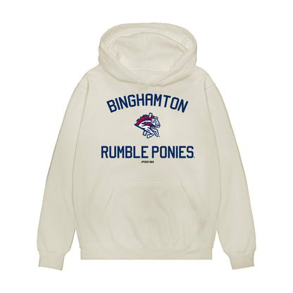 Binghamton Rumble Ponies - MILB Baseball : Noah Hall - Premium Hooded Sweatshirt-0