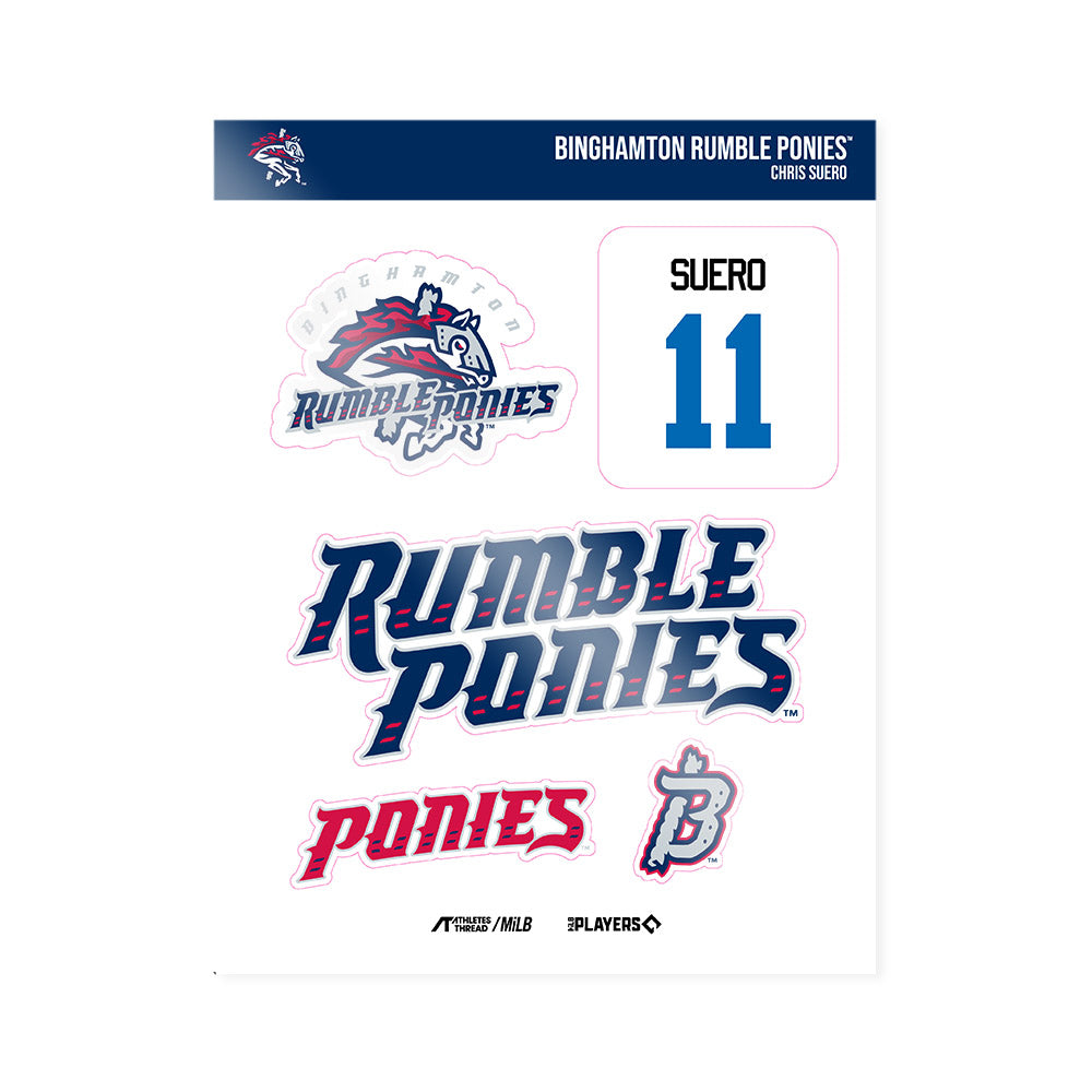 Binghamton Rumble Ponies - MILB Baseball : Chris Suero - Sticker Sheet-0