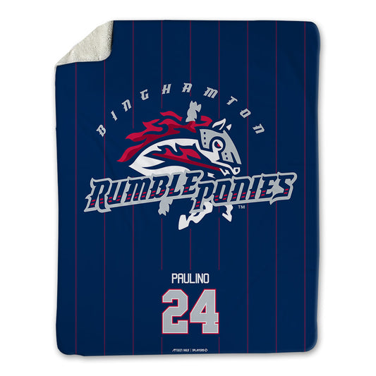 Binghamton Rumble Ponies - MILB Baseball : Eddinson Paulino - Blanket-0