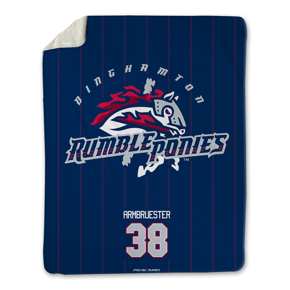 Binghamton Rumble Ponies - MILB Baseball : Justin Armbruester - Blanket-0