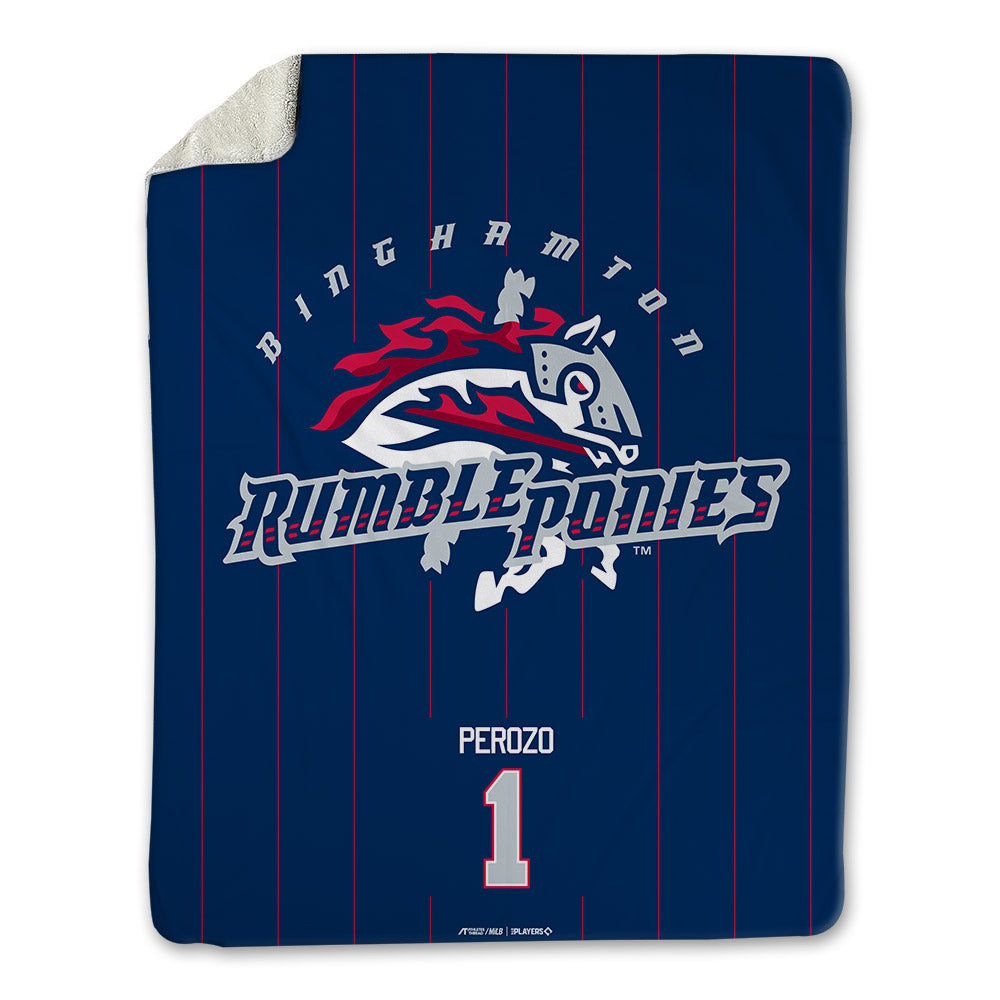 Binghamton Rumble Ponies - MILB Baseball : Vincent Perozo - Blanket-0