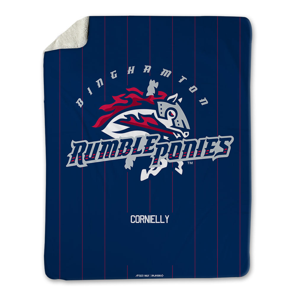 Binghamton Rumble Ponies - MILB Baseball : Joshua Cornielly - Blanket-0