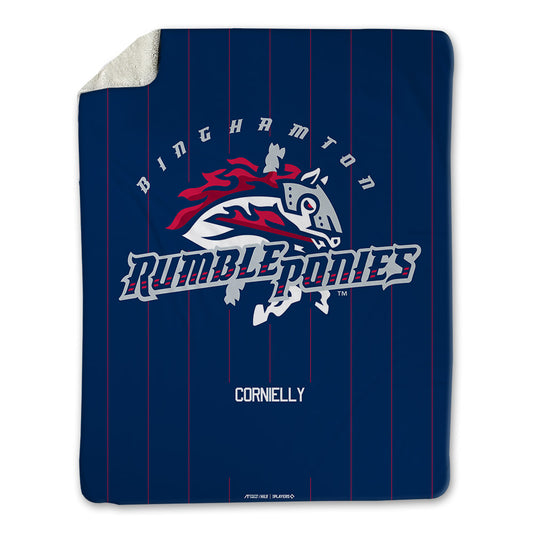 Binghamton Rumble Ponies - MILB Baseball : Joshua Cornielly - Blanket-0