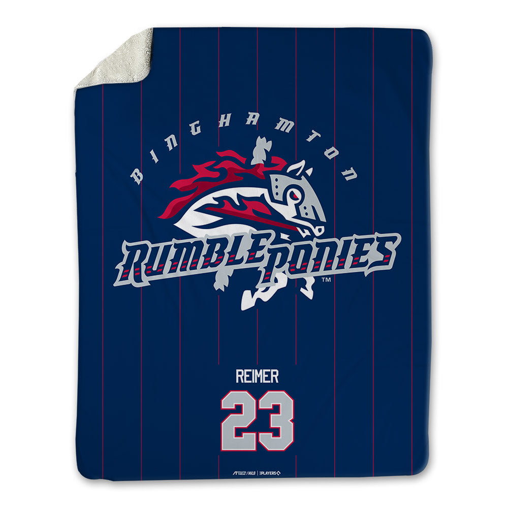 Binghamton Rumble Ponies - MILB Baseball : Jacob Reimer - Blanket-0