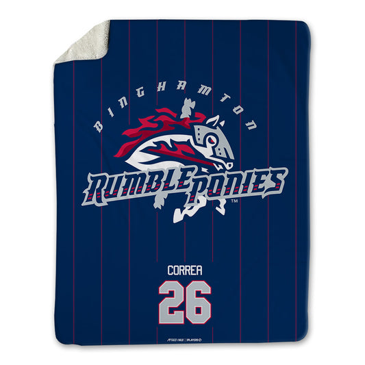 Binghamton Rumble Ponies - MILB Baseball : Danis Correa - Blanket-0