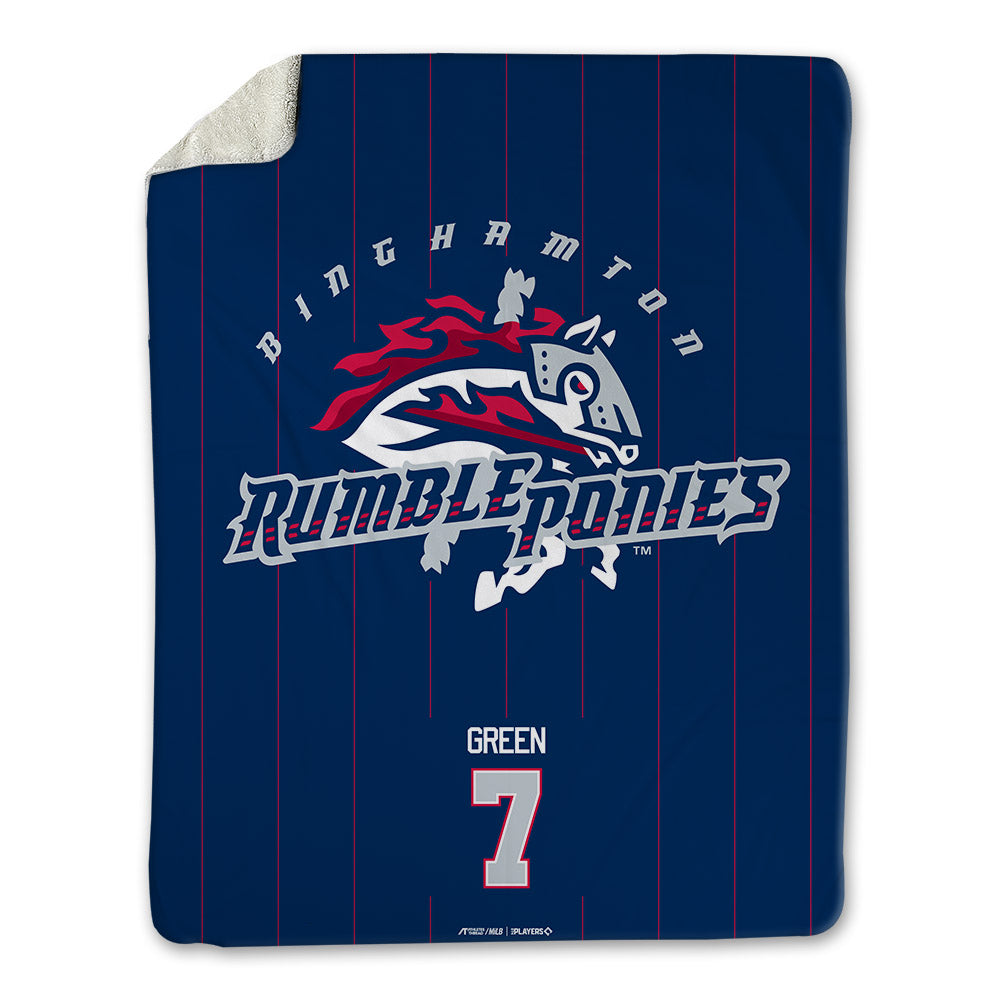 Binghamton Rumble Ponies - MILB Baseball : Max Green - Blanket-0