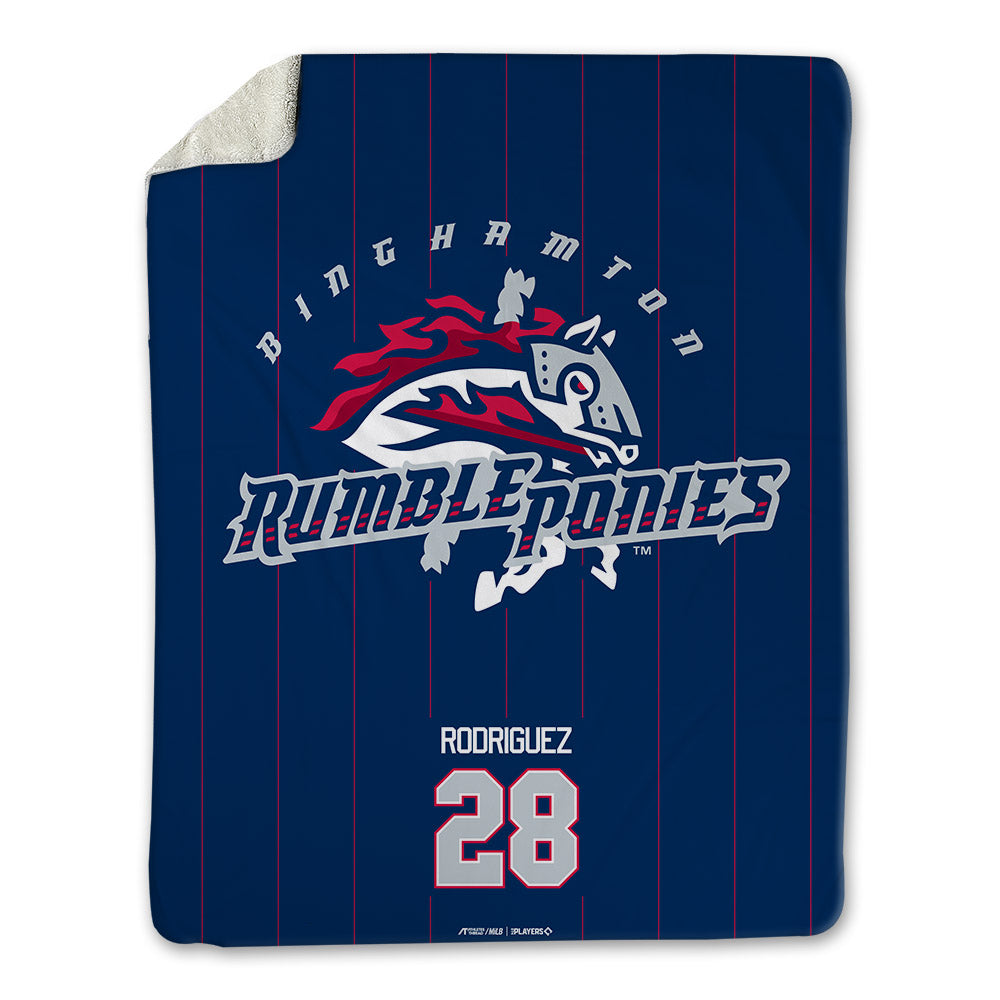 Binghamton Rumble Ponies - MILB Baseball : Gabriel Rodriguez - Blanket-0