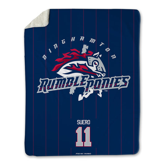 Binghamton Rumble Ponies - MILB Baseball : Chris Suero - Blanket-0