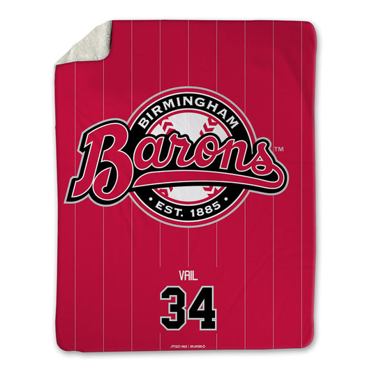Birmingham Barons - MILB Baseball : Tommy Vail - Blanket-0
