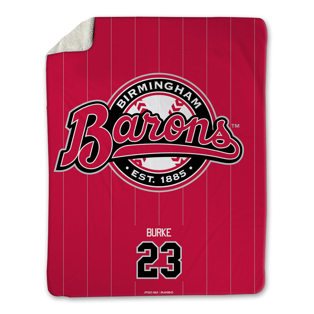 Birmingham Barons - MILB Baseball : Jacob Burke - Blanket-0