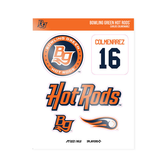 BG Hot Rods - MILB Baseball : Carlos Colmenarez - Sticker Sheet-0