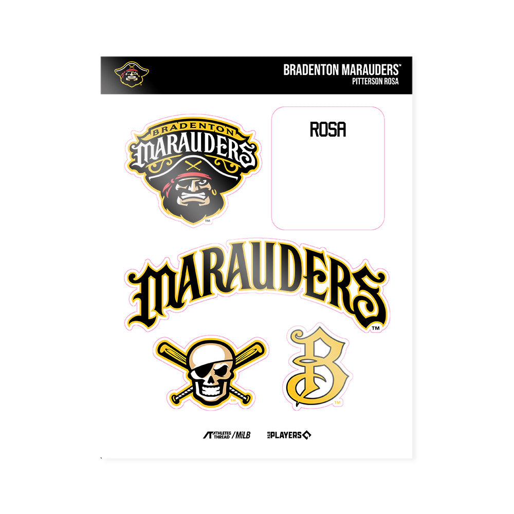 Bradenton Marauders - MILB Baseball : Pitterson Rosa - Sticker Sheet-0