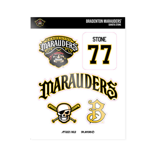 Bradenton Marauders - MILB Baseball : Dakota Stone - Sticker Sheet-0