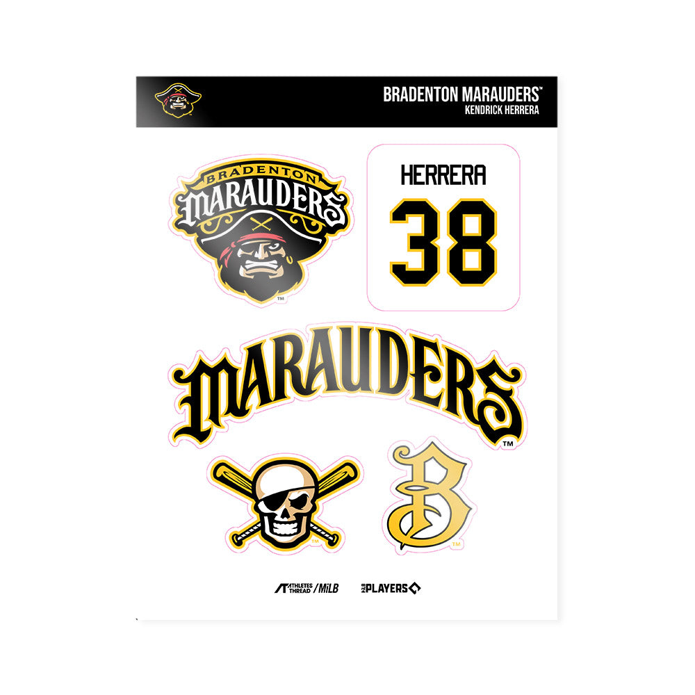 Bradenton Marauders - MILB Baseball : Kendrick Herrera - Sticker Sheet-0